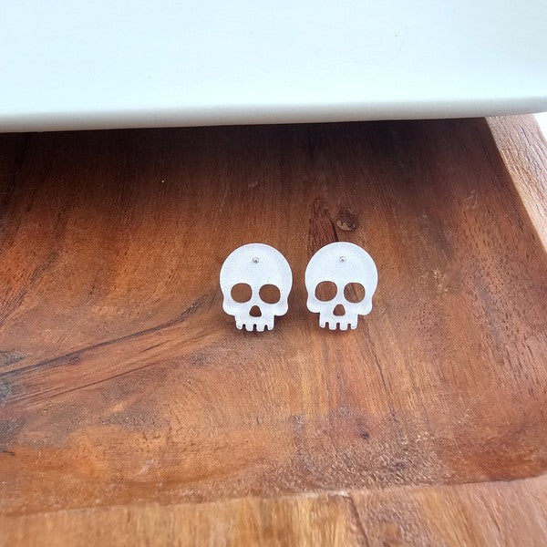 skulls earrings, acrylic earrings, spiffy and splendid, skull jewelry, goth jewelry, badass jewelry